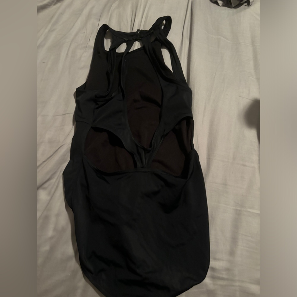 Black Open Back Leotard Size Medium